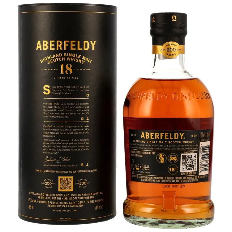 Preview: Aberfeldy 18 Jahre Limited Edition Sangiovese Wine Cask Finish