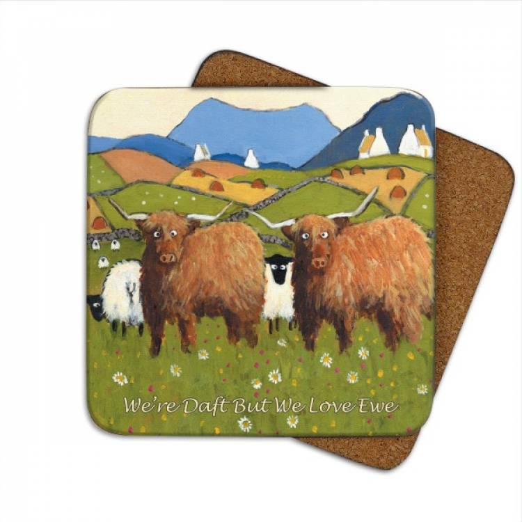 Coaster We're Daft But We Love Ewe