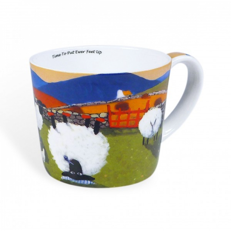 Bone China Mug Time To Put Ewe'r Feet Up