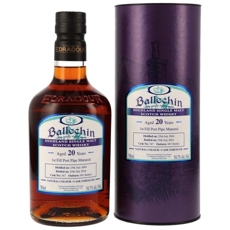 Ballechin 2004/2024 Port Pipe - Heavily Peated