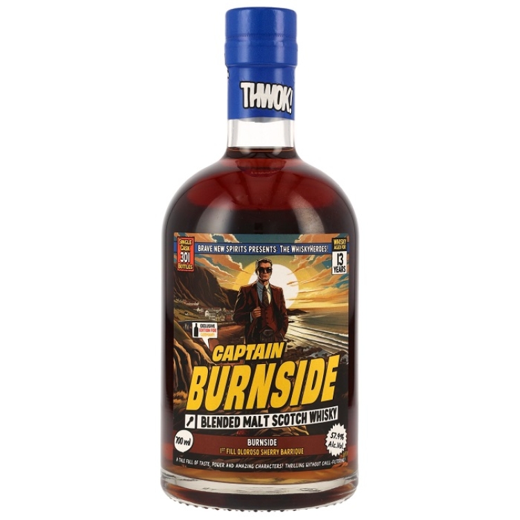 Captain Burnside Brave New Spirits Teaspooned Blended Malt Scotch Whisky Whisky Heroes