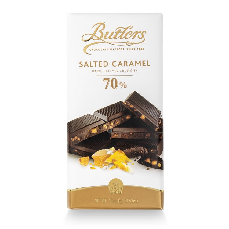 Butlers 70% Salted Caramel Dark Chocolate Crunch 100g Tafel