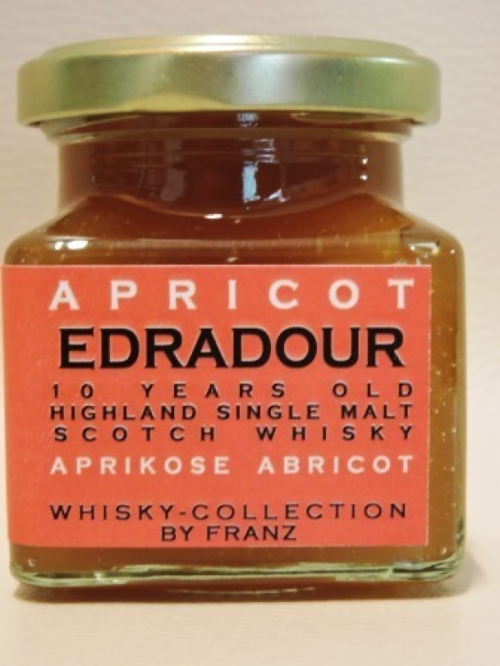 Aprikose mit Edradour 10 Jahre Highland Single Malt Scotch Whisky 150g
