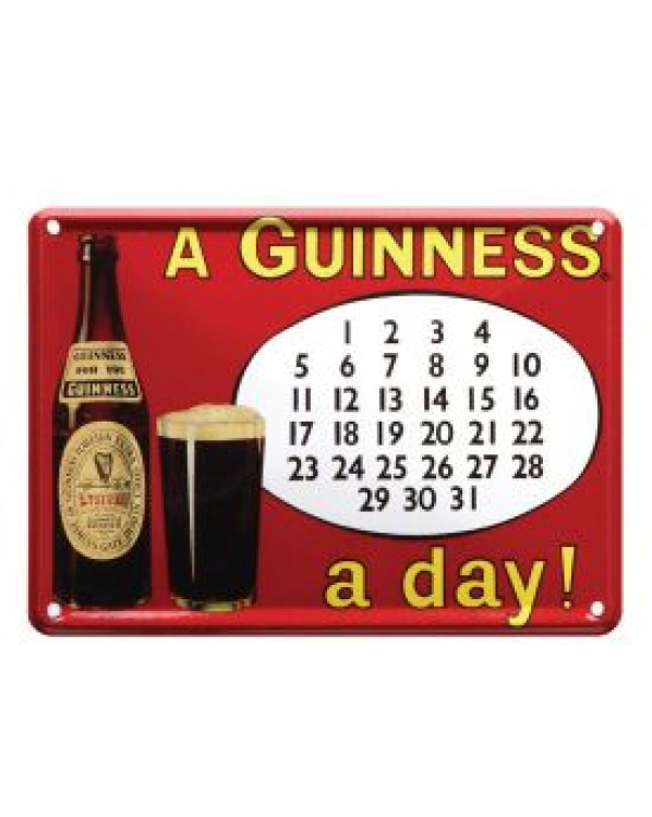 Blechschild A Guinness a day!