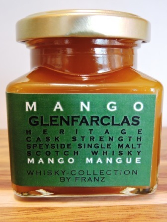 Mango mit Glenfarclas Heritage Cask Strength Single Malt Scotch Whisky 150g