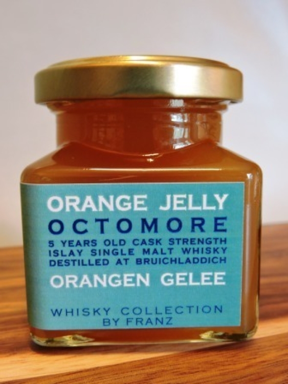 Orangen Gelee mit 5 Jahre Octomore Islay Malt Whisky 150g