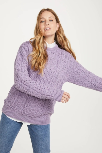 Damen Pullover im Aran Style