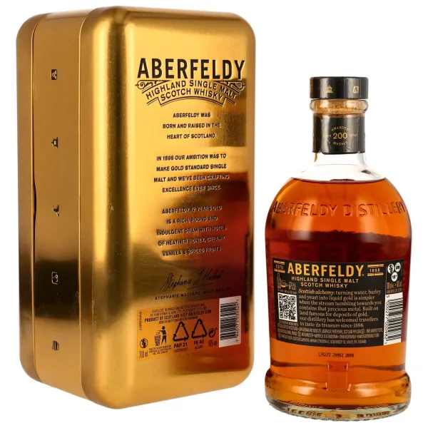 Aberfeldy 12 Jahre - Goldbarren Geschenkverpackung