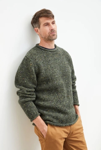 Herren Pullover Rundhals mit Rollbündchen