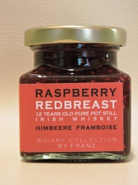 Himbeer Marmelade mit Redbreast Irish Whiskey, 150g